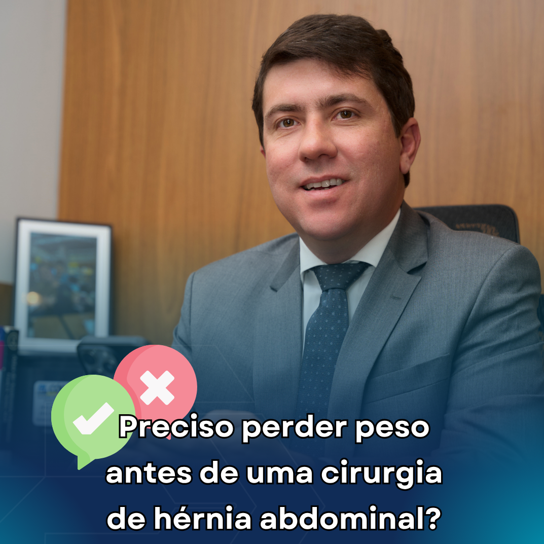 É preciso perder peso antes de uma cirurgia de hérnia abdominal para evitar a recidiva da doença